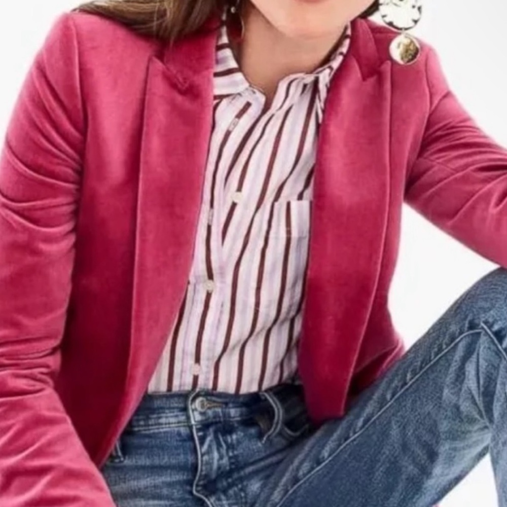 J.Crew velvet Blazer in dusty rose pink size 10 beautiful color
